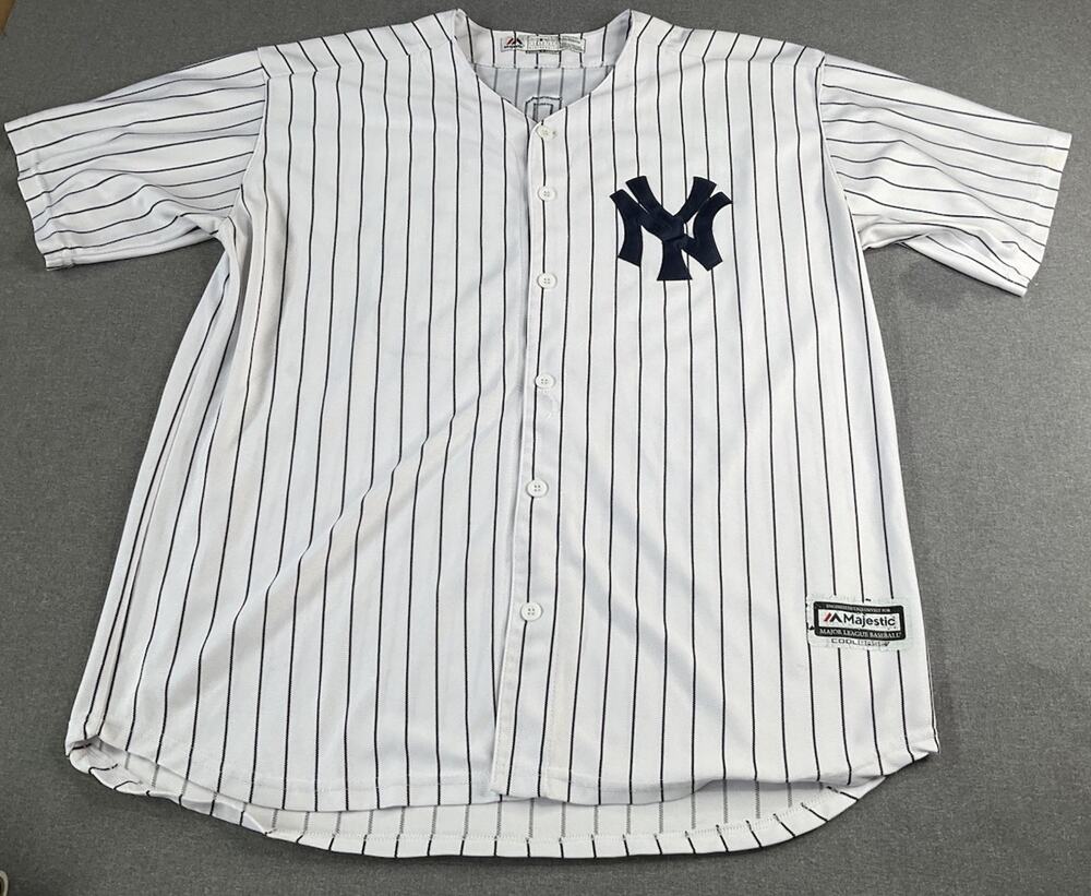 Aaron Judge #99 All Rise NY Yankees Majestic Cool Base MLB Pin Stripes 2XL